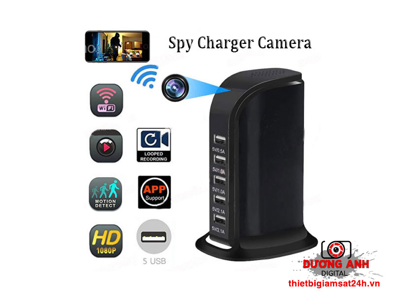 Camera ngụy trang Hub USB - Sạc điện thoại M8